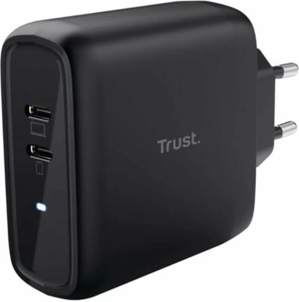 Chargeur Rapide Trust Maxo 65W PD 3.0 Noir - Double Sortie USB-C Compacte