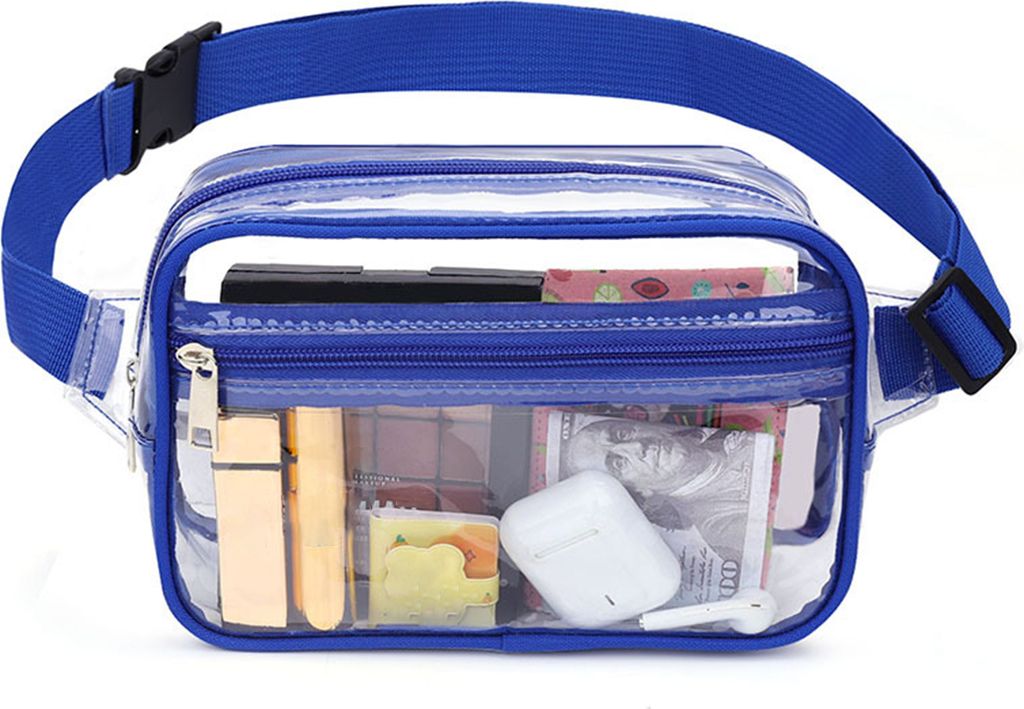 Transparente Gürteltasche mit verstellbarem Gurt, großes Fassungsvermögen, wasserdicht, PVC, Schnellverschluss, Reise-Unisex-Hüfttasche für de...