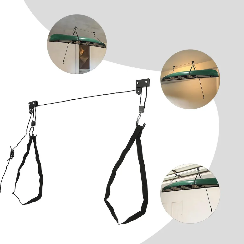 Rangement garage pour kayak et vélo au plafond - Solution gain de place