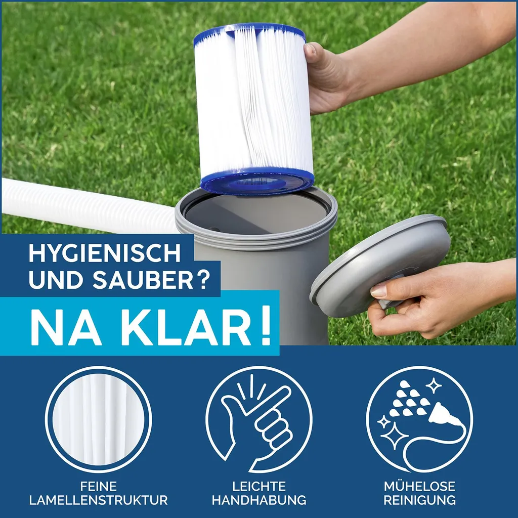 Ricambio Filtro Piscina Tipo II - Acqua Pulita per Pompe 3.028 L/h - 18