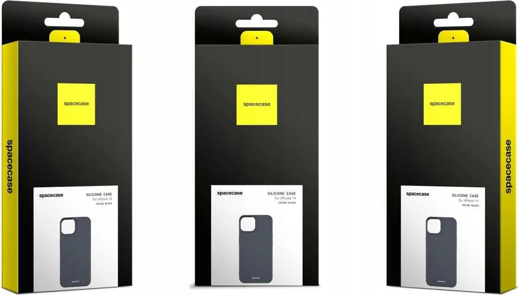 Coque iPhone 14 Noire SPACECASE - Silicone Premium et Finition Matte - 9