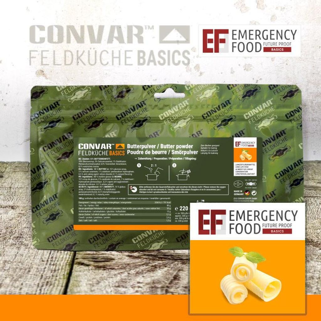 Convar EF Butterpulver 220g Langhaltbar CFB-BUPU-220 Produktbild 