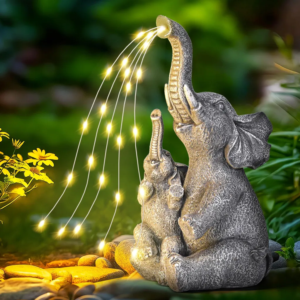 Éclairez votre jardin sans électricité grâce à l'éléphant solaire LED