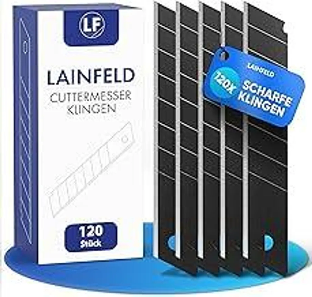 120 lame per taglierini | Lame per taglierini da 18 mm | Lame di ricambio per taglierini, cutter knife | Lame per taglierini Lame a spezzare