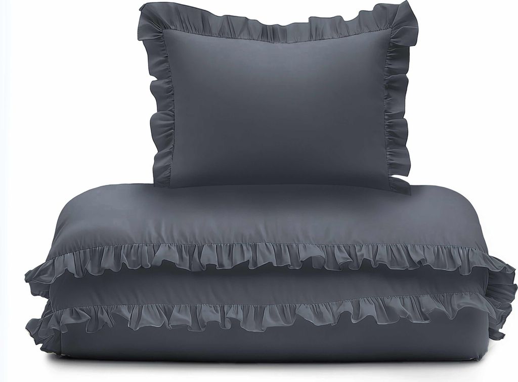 Detexpol Linge de lit en coton 100x135 graphite linge de Image du produit 