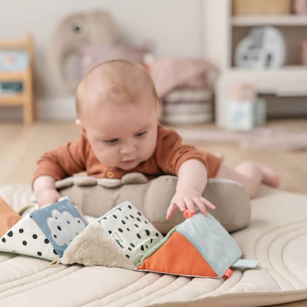 Cube Sensoriel Dépliable Multicolore avec Miroir et Textures Variées - 15