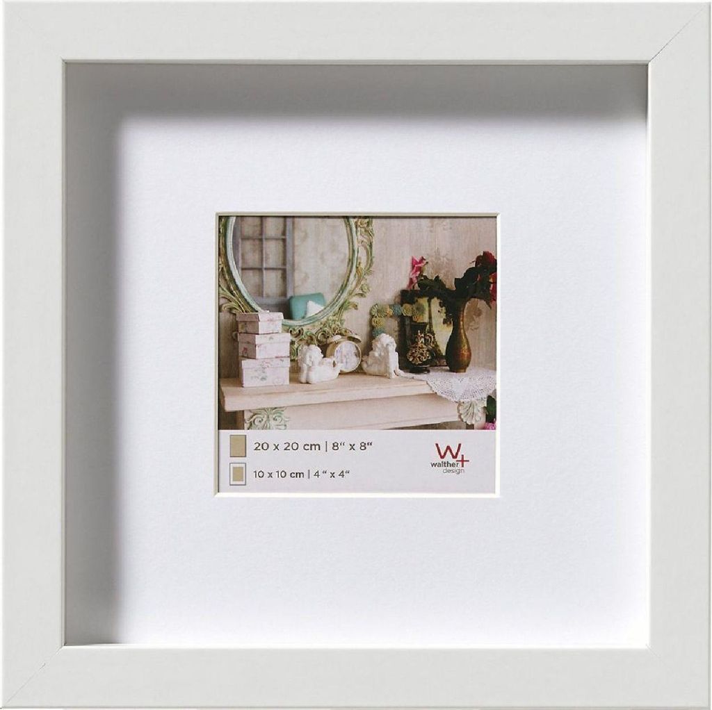 Walther cadre photo 3D en bois Stockholm blanc 20x20 cm Image du produit 