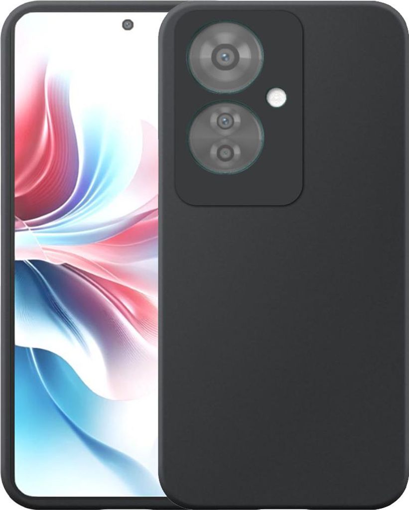 Geeignet für Oppo Reno 11F Phone Case Schwarz Flexible Silikon TPU Case - Flexible Back Cover Case Silikon TPU - Schwarz - Smartphonics