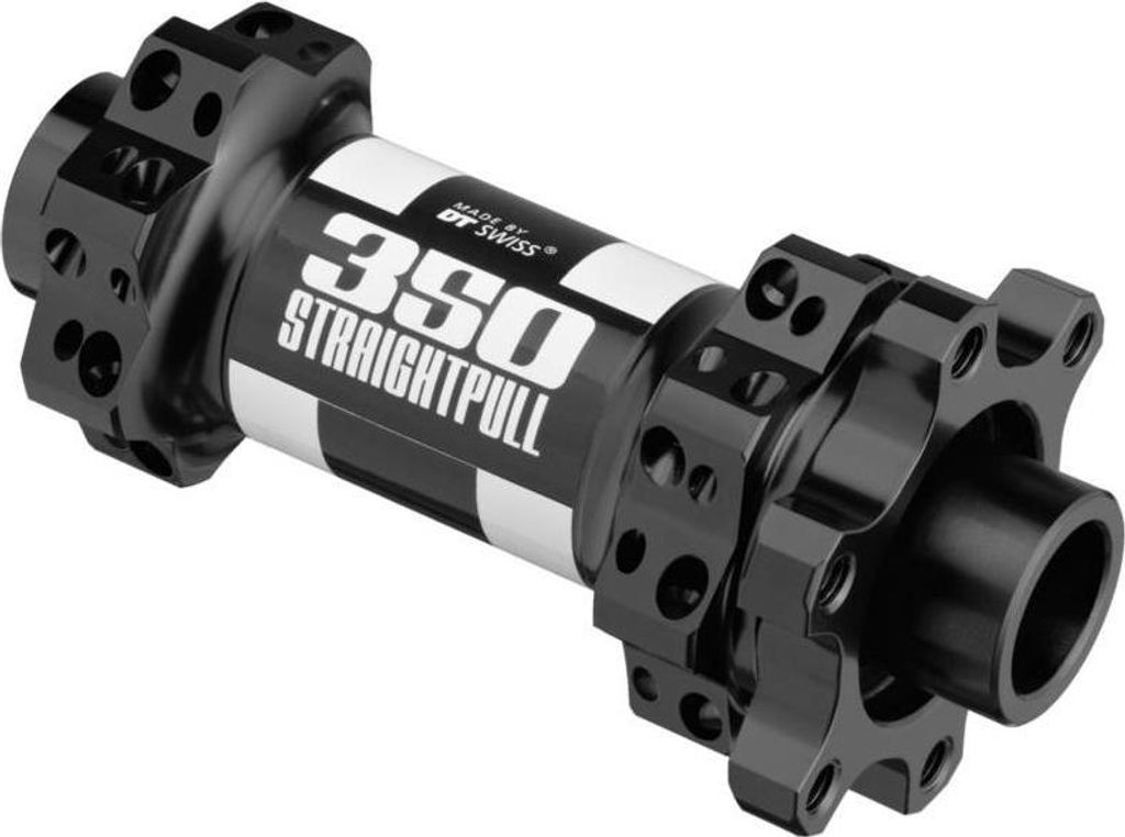 DT Swiss 350 Straightpull Vorderradnabe, 6 Loch, 100 mm/15 mm, 28H, Schwarz