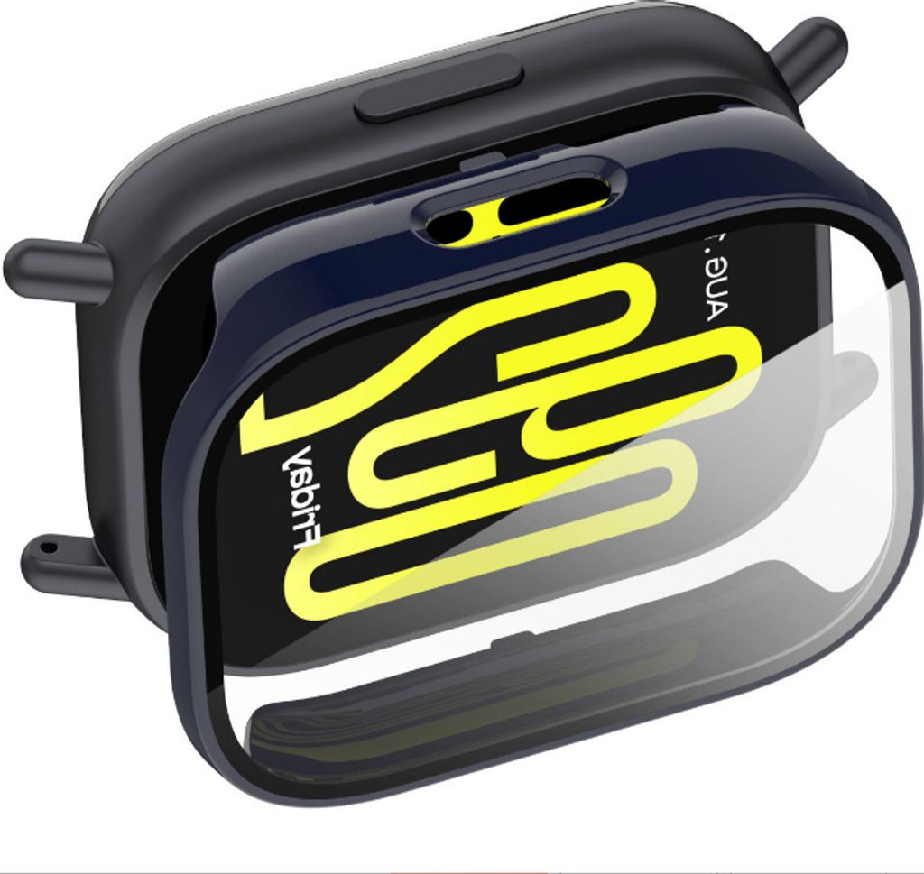 INF Redmi Watch 5 Active Case mit Displayschutz aus gehärtetem Glas Schwarz