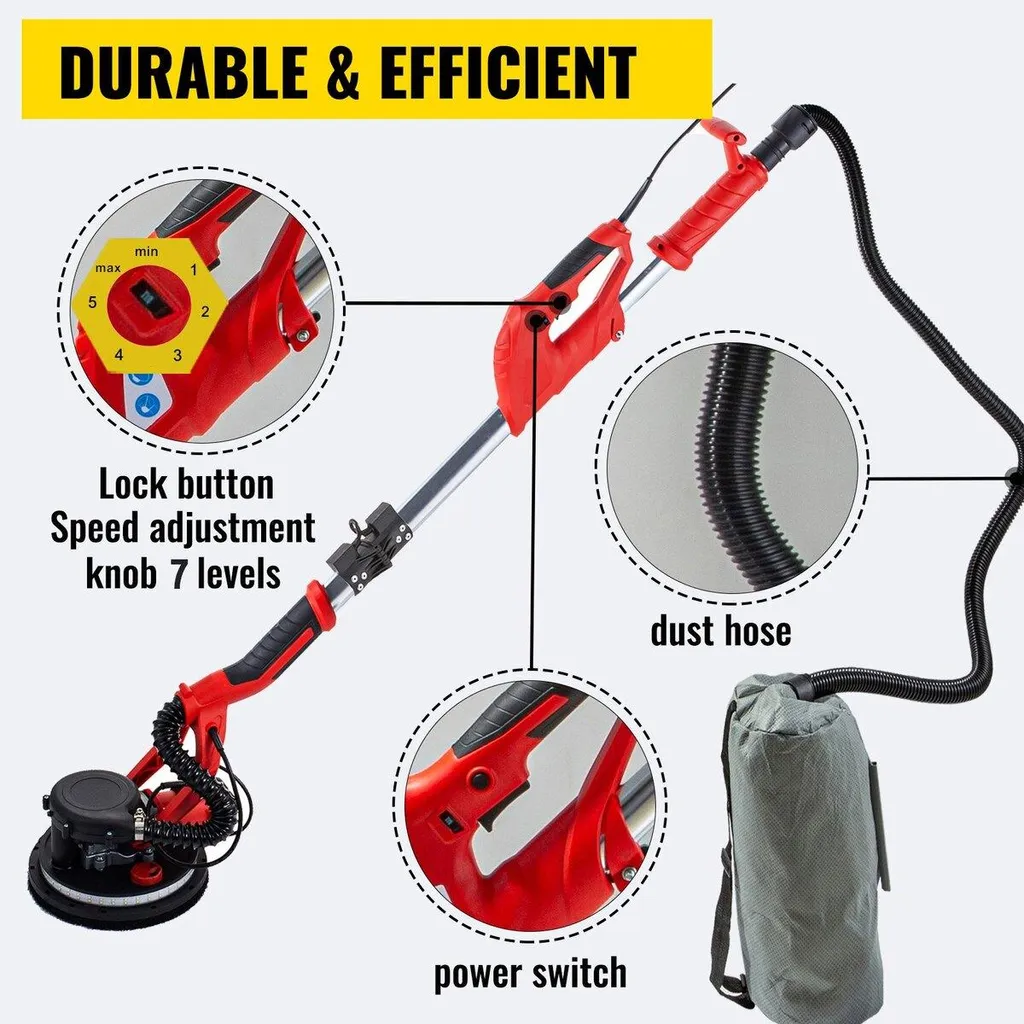 Ponceuse girafe électrique pour plaques de plâtre 750W à vitesse variable - 2