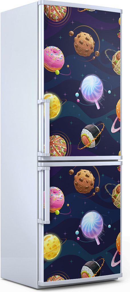 Magnete Dekorative - 60 cm x 180 cm - Küche Magnetmatte Kühlschrankmagnete - Cartoon Planeten