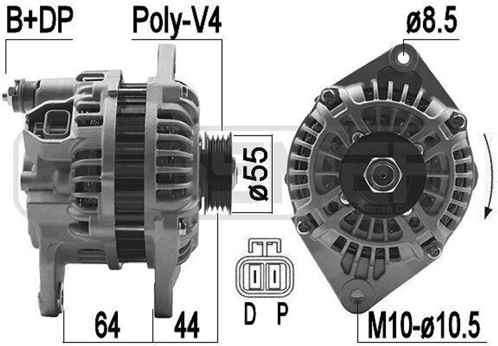 Alternateur anti-panne de batterie pour Mazda 323 et Demio DW