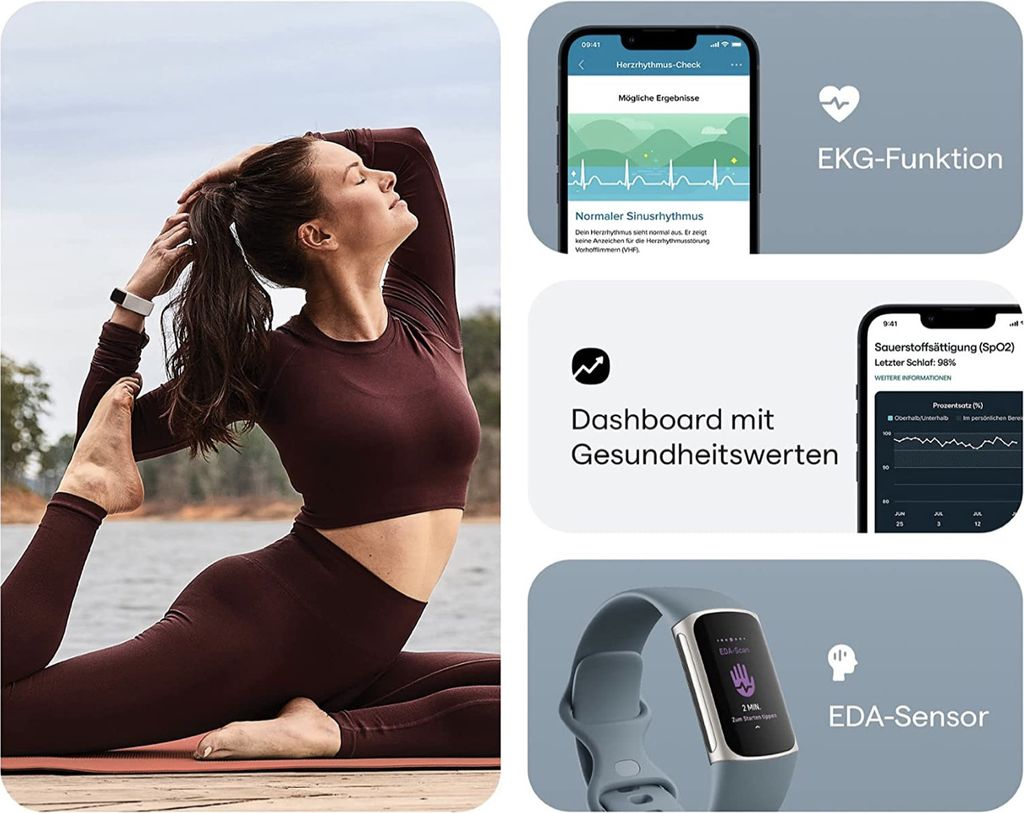 Fitbit Charge 5 graublau/platin Produktbild 23