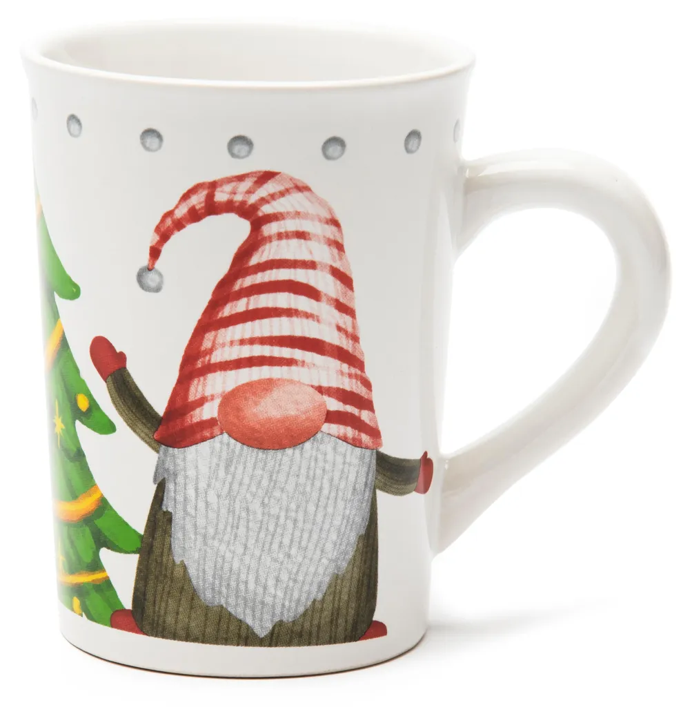 Set 4 Tazze Colazione Gnomi Excelsa | 38cl Gres Colorato per Tutta la Famiglia