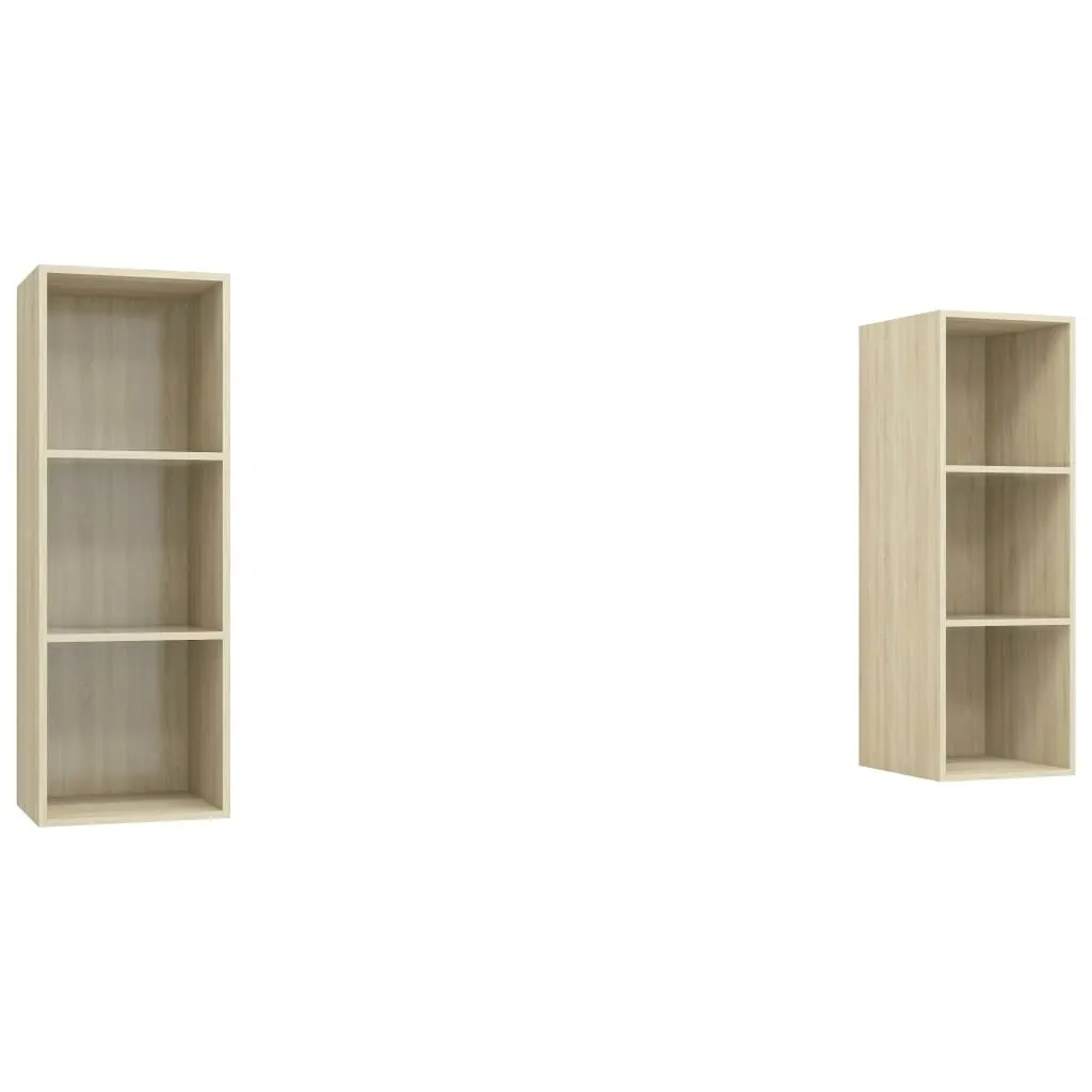Set 2 Mobili TV Sospesi Quercia Sonoma | Arredo Soggiorno Salvaspazio
