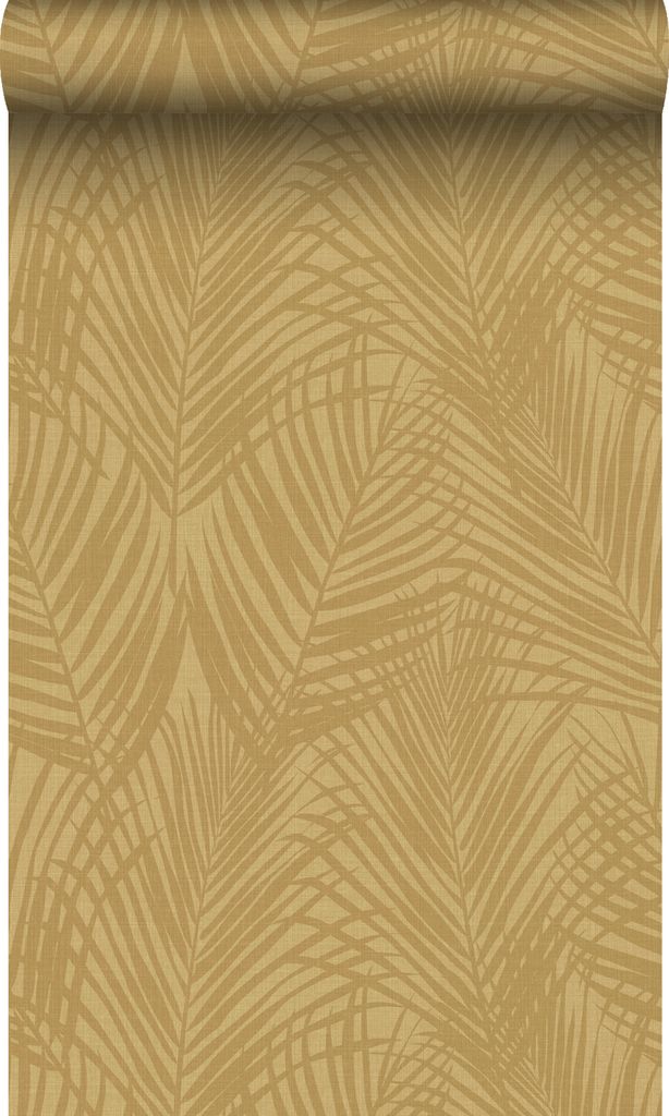 Origin Wallcoverings Tapete Palmblätter Ockergelb 53 cm x 10.05 m