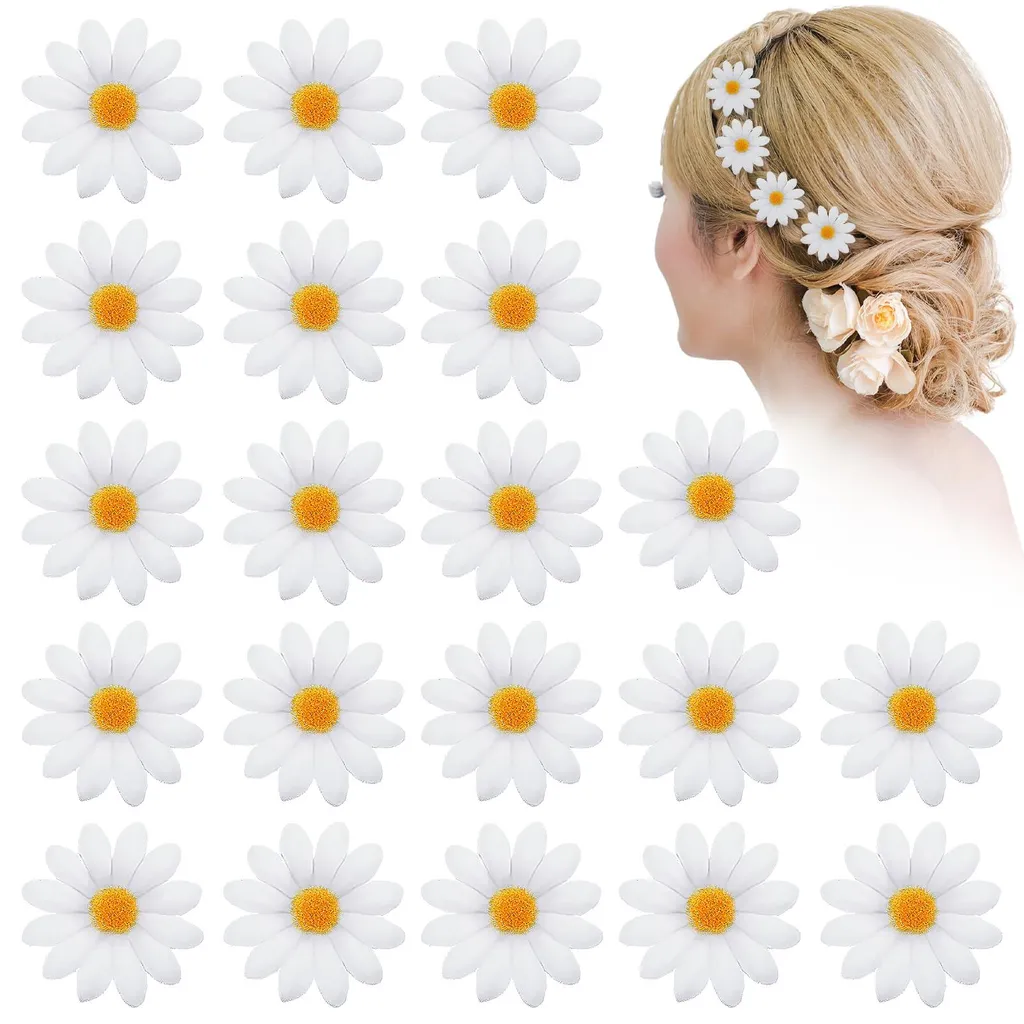Barrettes Mariage et Plage : 20 Mini Pinces Pâquerettes pour Coiffure