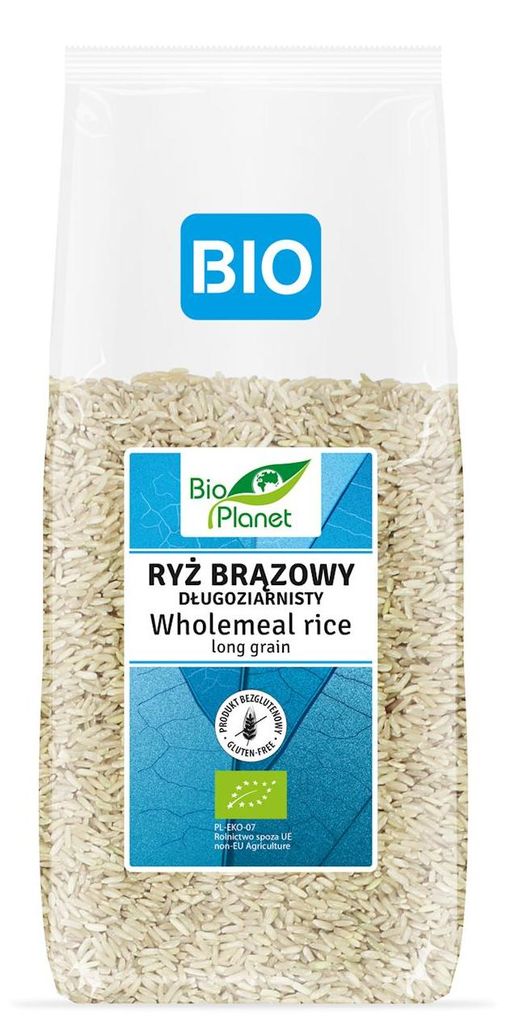 RYŻ BRĄZOWY DŁUGOZIARNISTY BEZGLUTENOWY BIO 1 kg - BIO PLANET