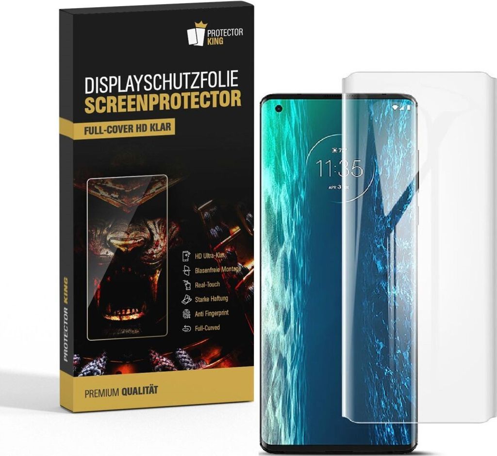 6x Displayfolie für Motorola Moto Edge Plus FULL COVER Displayschutzfolie HD KLAR