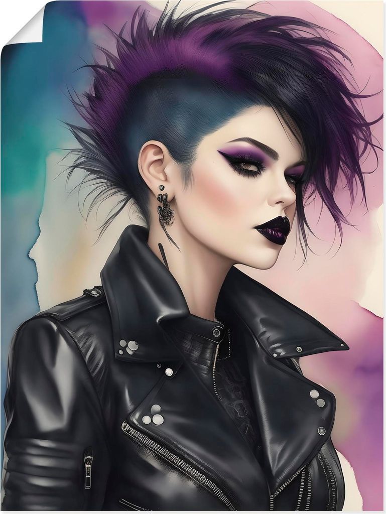ARTland Poster Punk Woman Größe: 60x80 cm