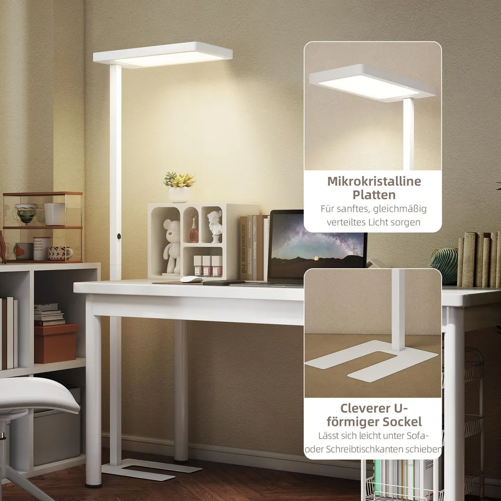 Lampadaire LED Salon Lecture Réglable avec Télécommande Intelligente