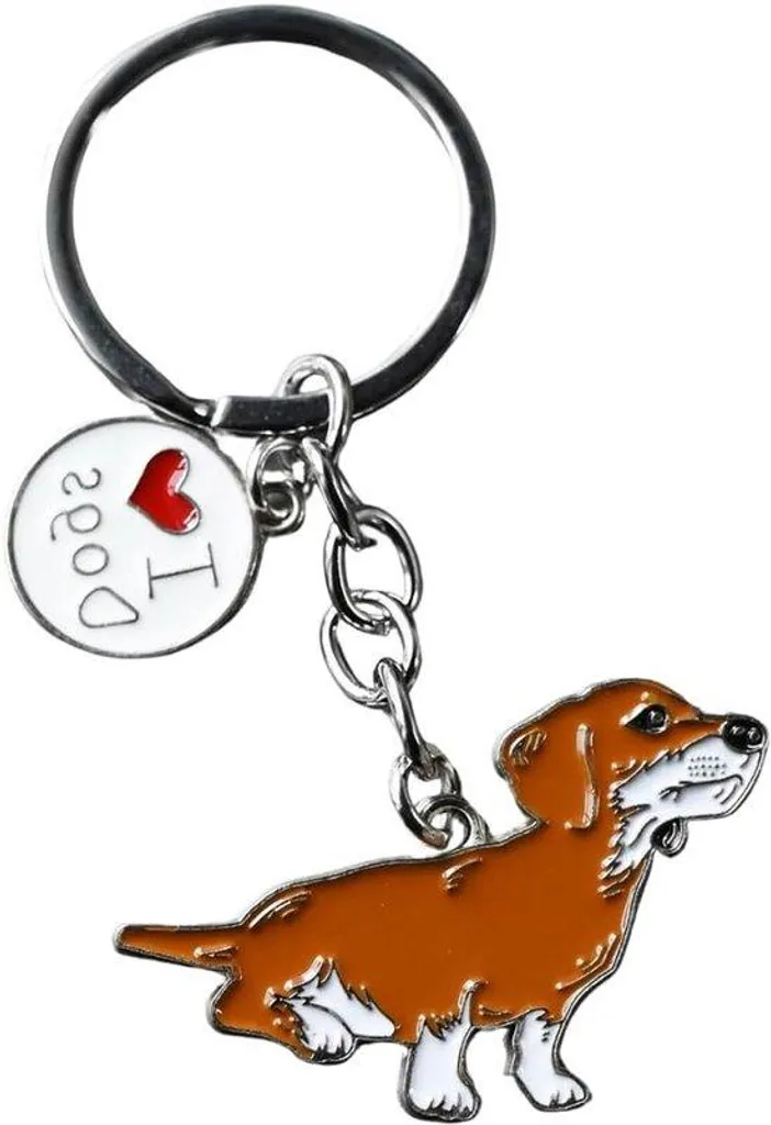 Porte-clés chien marron pour retrouver facilement vos clés de sac