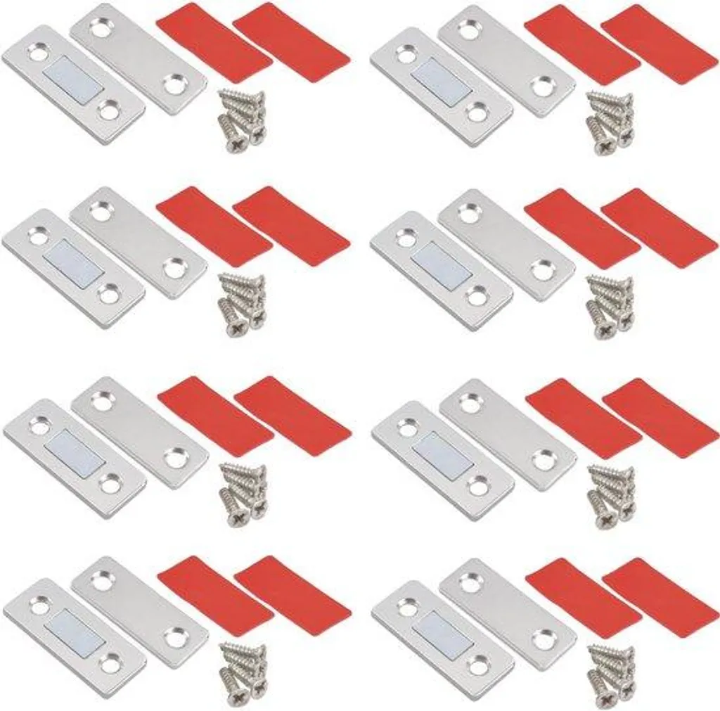 Loqueteau Magnétique Adhésif pour Placard et Tiroir - Lot de 8 Pièces
