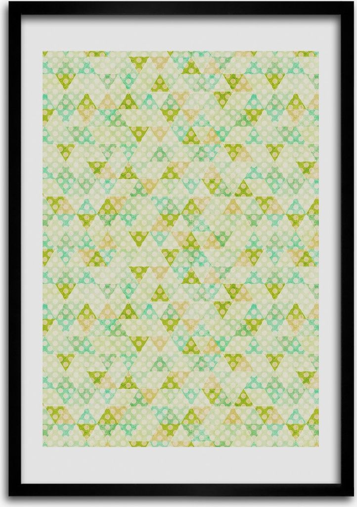 Bild - Bilderrahmen - Foto - 70 cm x 100 cm - MDF - Rahmen - Wandkunst - Geometrischer Hintergrund