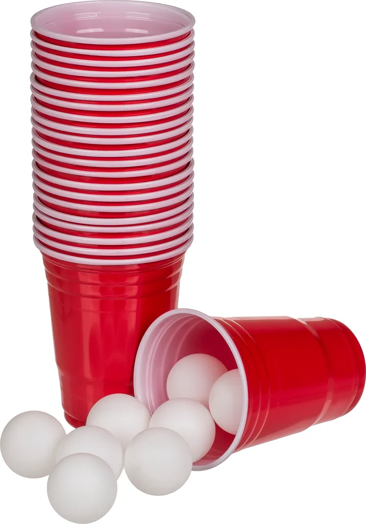 Jeu à Boire Beer Pong pour Soirées et Anniversaires avec Verres et Balles