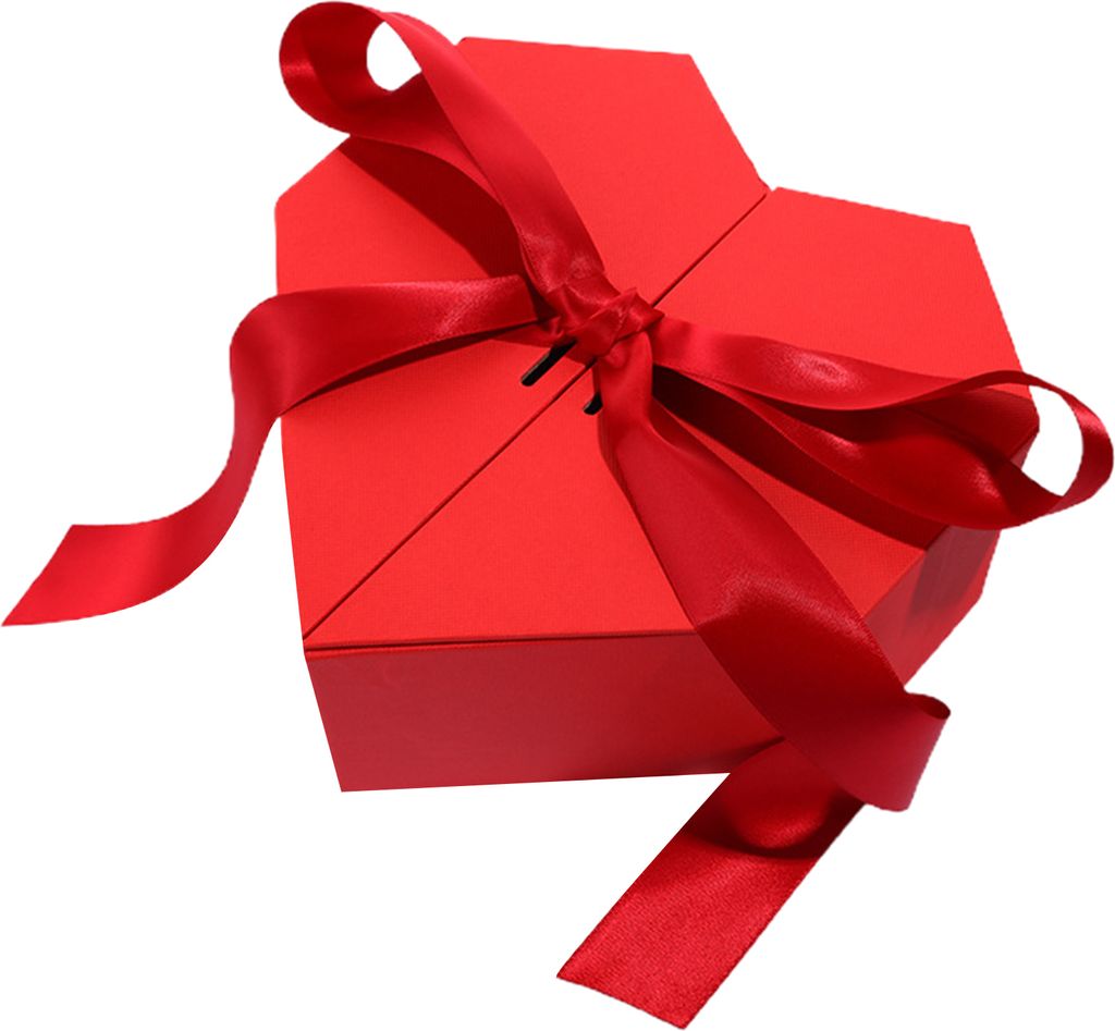 Geschenkbox attraktive DIY Helle Farbe Romantischer herzförmiger Snack-Aufbewahrungskoffer für Hochzeit-Rot
