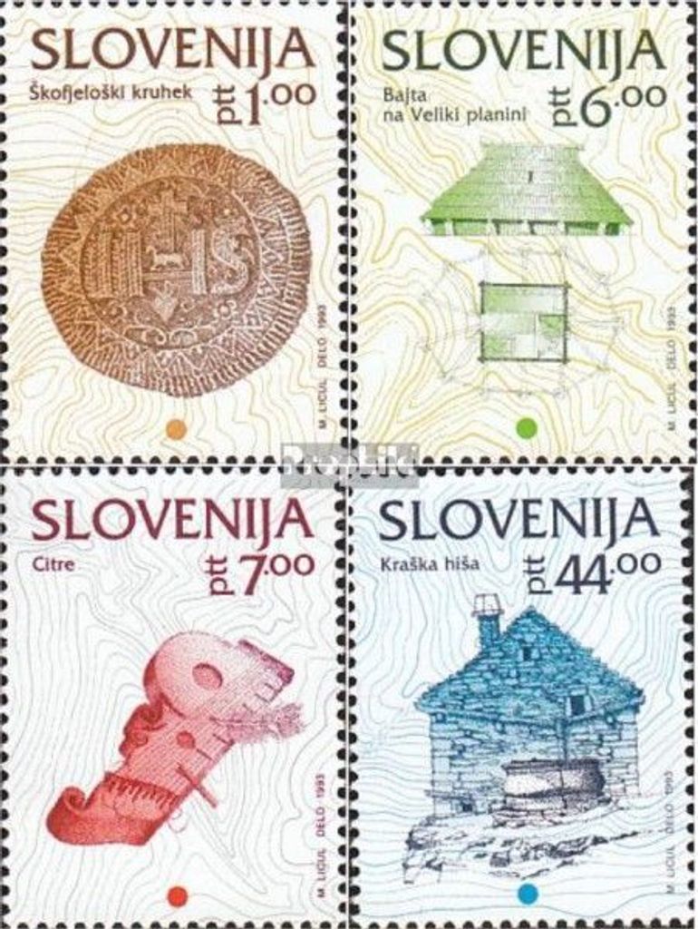 Briefmarken Slowenien 1992 Mi 39-42 (kompl.Ausg.) gestempelt Kulturelles Erbe