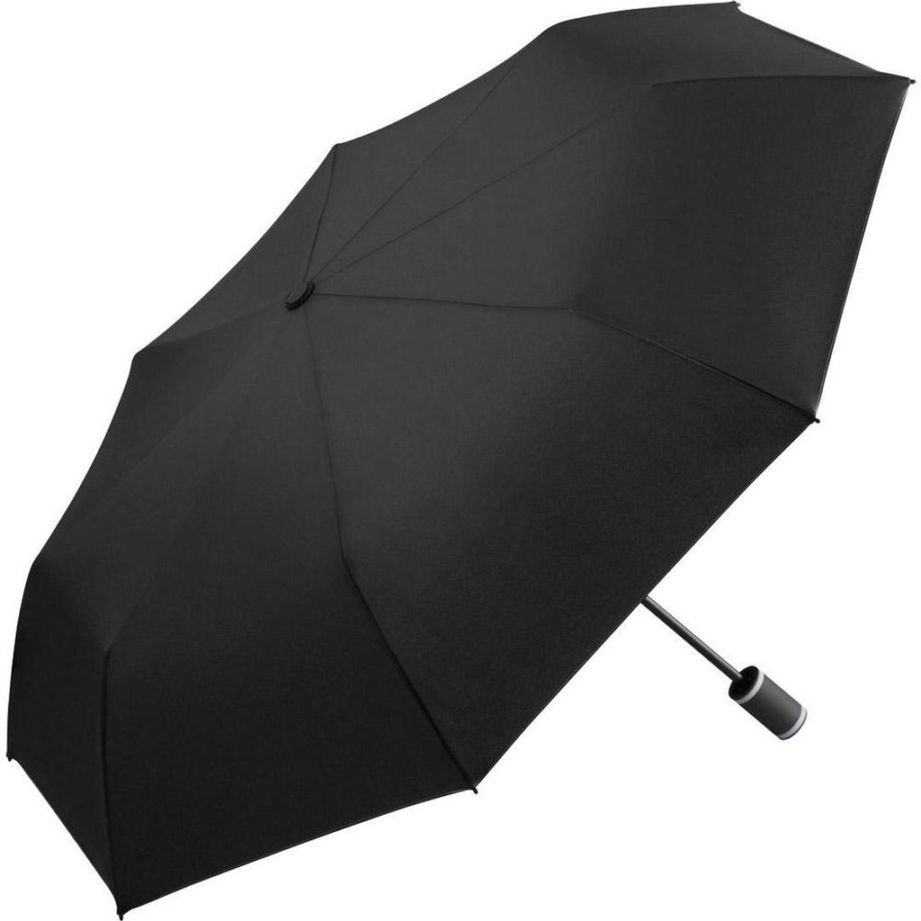 Fare - Kontrast Detail Mini Faltbarer Regenschirm LT4647 (Einheitsgröße) (Schwarz/Grau)