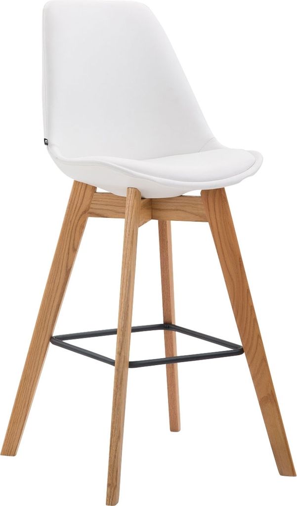 Barhocker HLO-CP40 Kunstleder Natura weiß