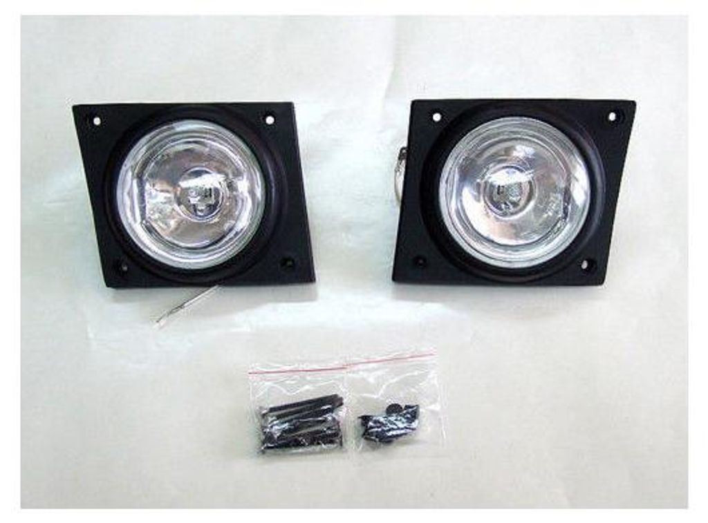 Neues Set zum direkten Austausch, Halogene mit Gittern und LED‐Lampen, Nebelscheinwerfer für Fiat Fiorino (FIAT FIORINO),