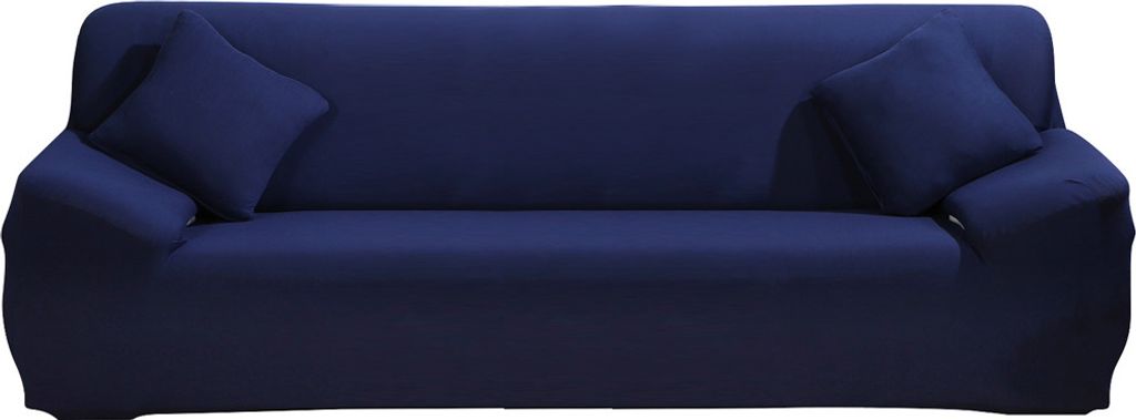 Sofahusse Stretchhusse Sofabezug Stretch Stoff Sofa Schonbezug Möbel Protector 1/2/3/4 Sitz Couch Bezug (Blau)