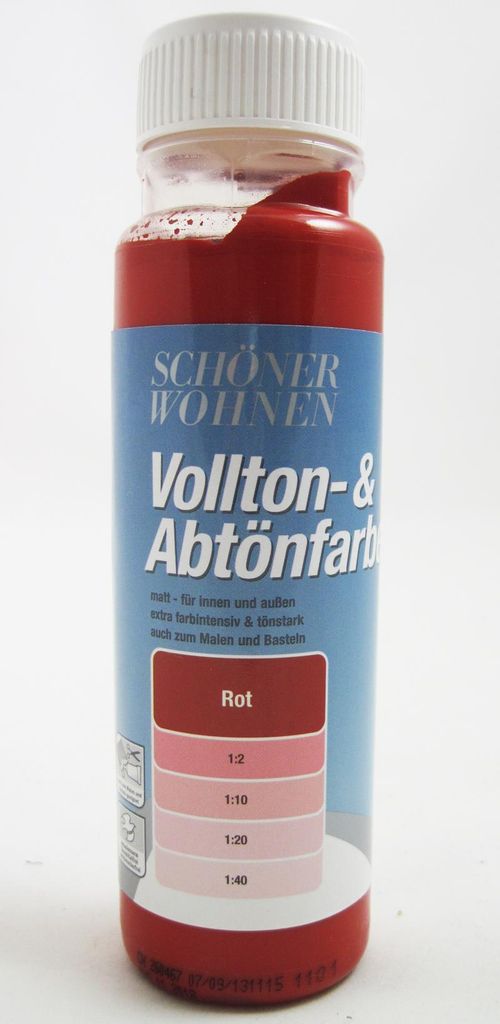 Voll- und Abtönfarbe Rot 125 ml Produktbild 