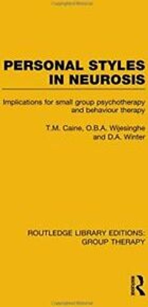 Personal Styles In Neurosis (R