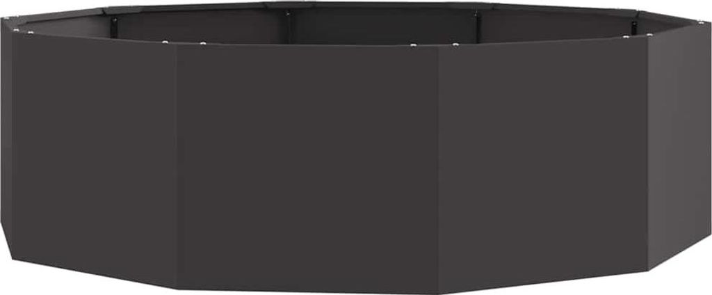 Pflanzkübel Schwarz 120 x 120 x 35 cm Stahl