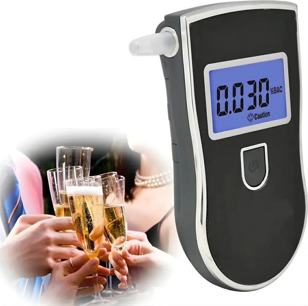 Testeur d'alcool LCD KP39225 compact - Précision de 0.0 à 1.9 g/l