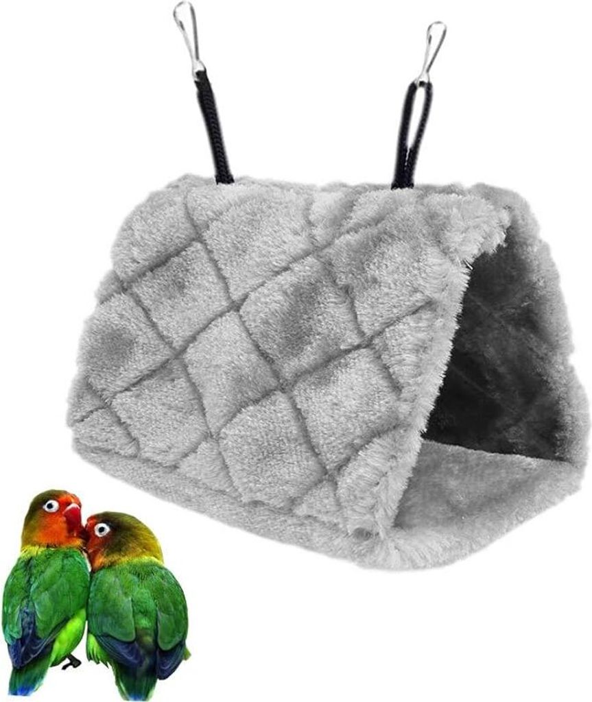 Graue Papagei Nest Haustier Vogel Nest Winter warme Hängematte hängen Höhle Käfig Plüsch glücklich Hütte Zelt Bett (S)