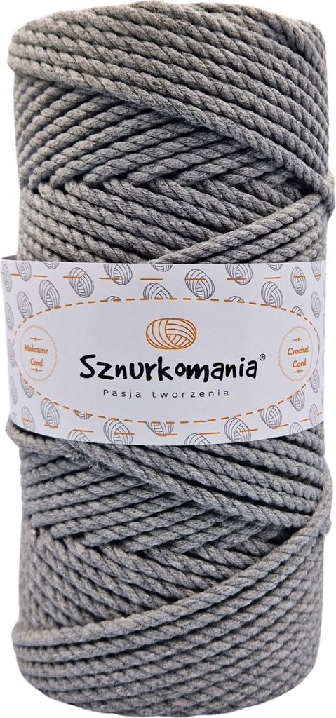 Makramee-Garn 5 mm 100 m 3-fädig, viele Farben, Baumwollgarn, Baumwollkordel 5 mm 3-lagig, Makramee-Kordel, Makramee-Kordel, Baumwollkordel, gehä...