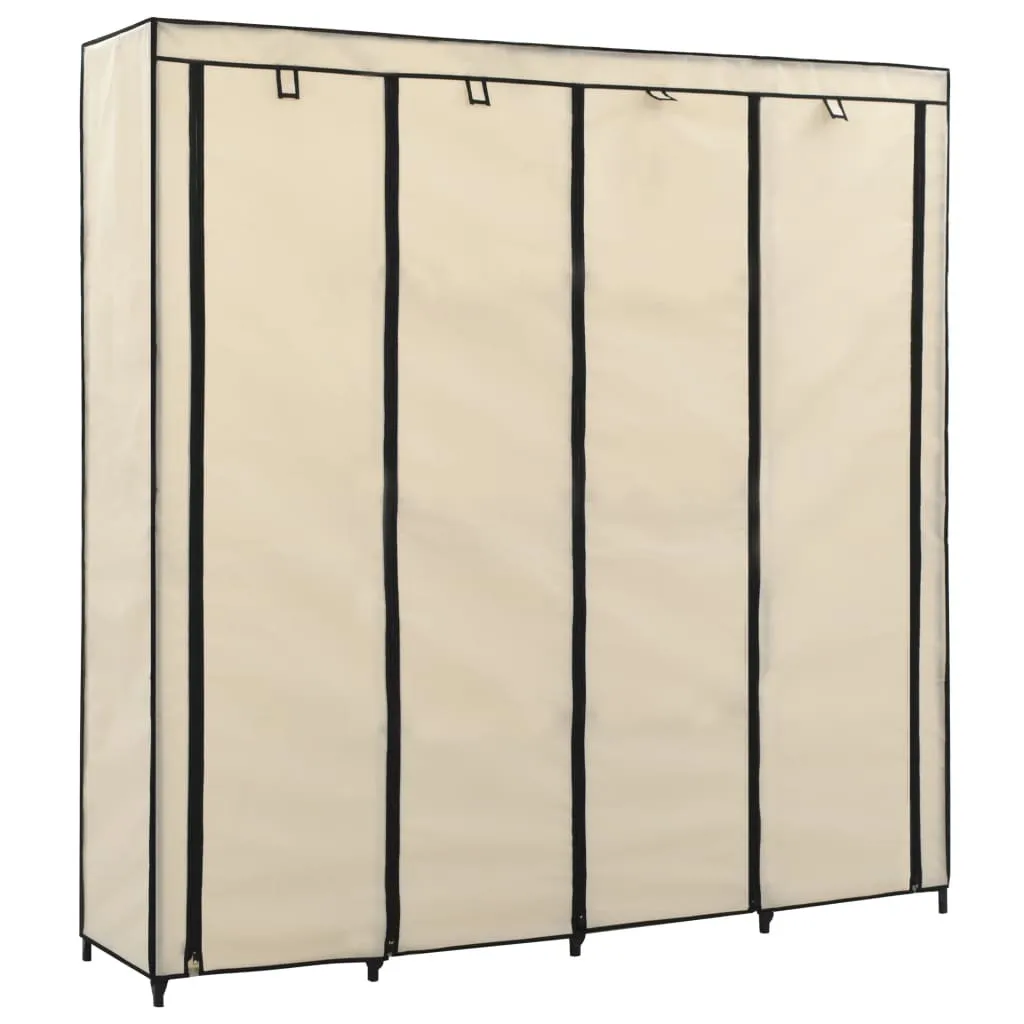 Armadio Guardaroba vidaXL Crema 175x45x170 cm - Tessuto Premium