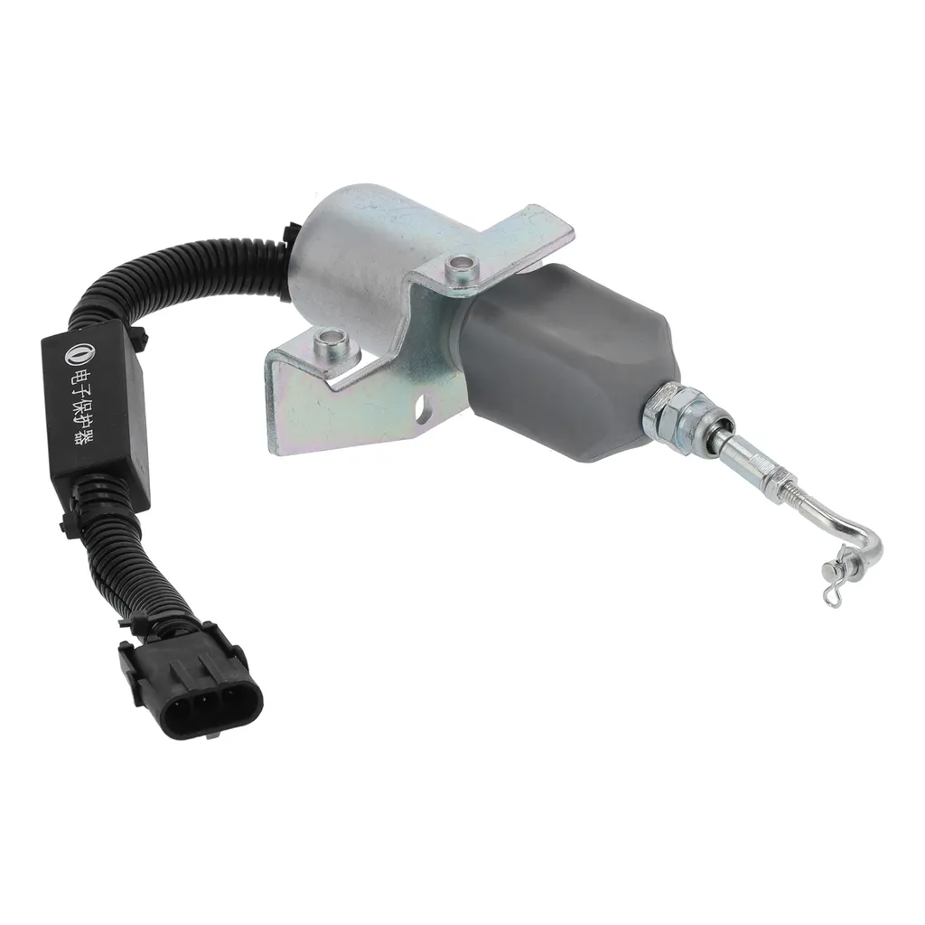Vanne d'Arrêt de Carburant 24V - Solénoïde Électrique de Sécurité pour Engin - 7
