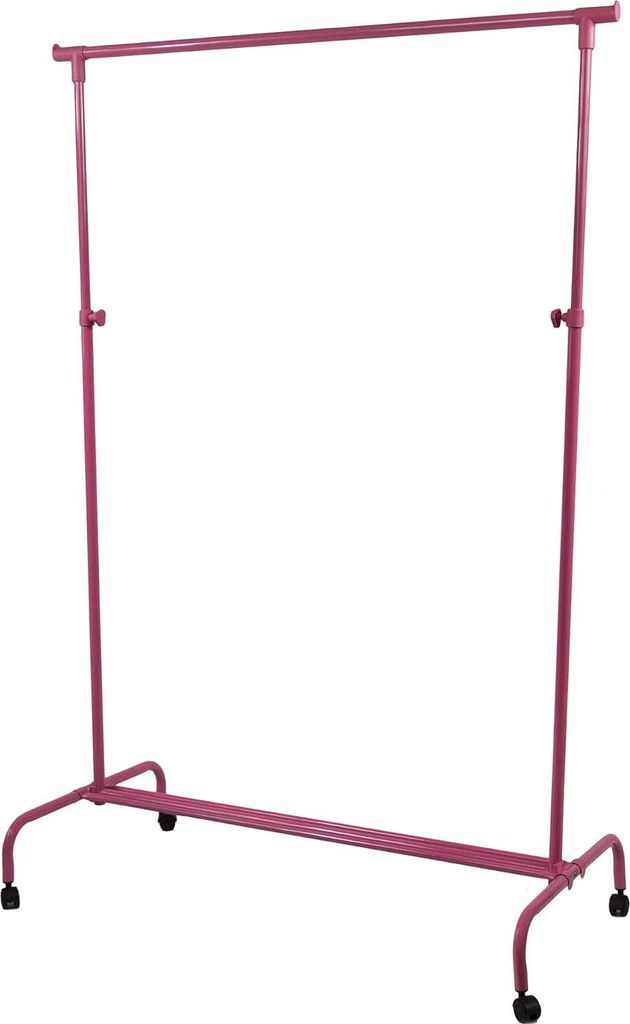 Verstellbares Einzel-Kleiderregal - Rosa - Geeignet für kleine Räume