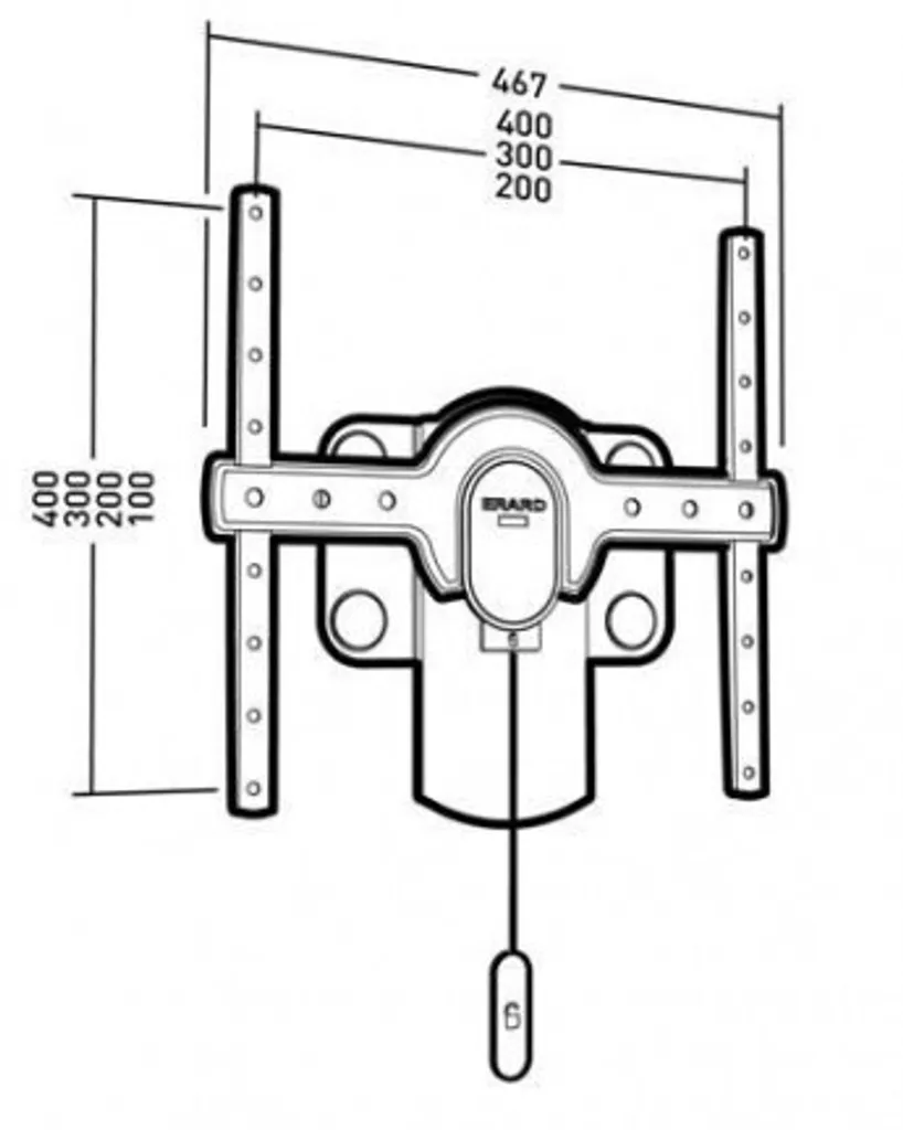 Support de fixation murale inclinable pour écran plat de salon