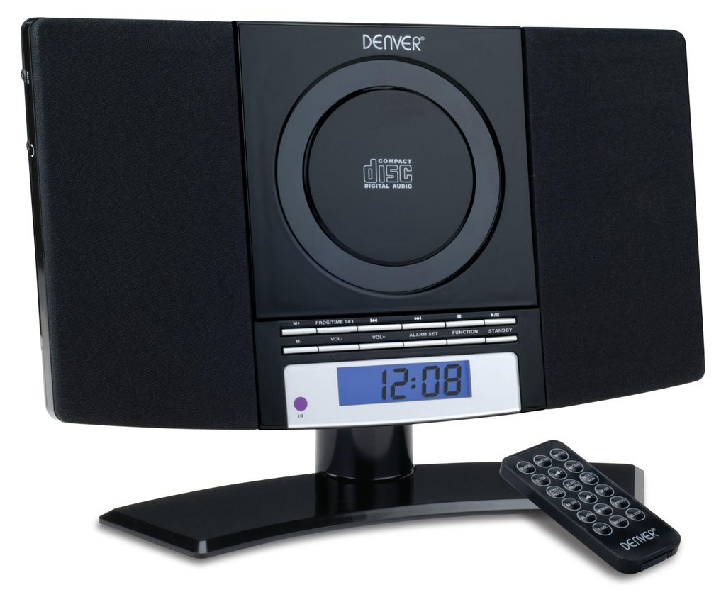 Denver MC-5220 BLACK, Černá, FM, LCD, Modrá, Pauza, Play, Obrázek produktu 