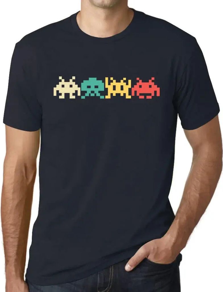 Herren Grafik T-Shirt Retro-Videospiele klassische Spielhalle – Retro Video Games Classic Arcade – Öko-Verantwortlich Vintage Jahrgang Kurzarm...