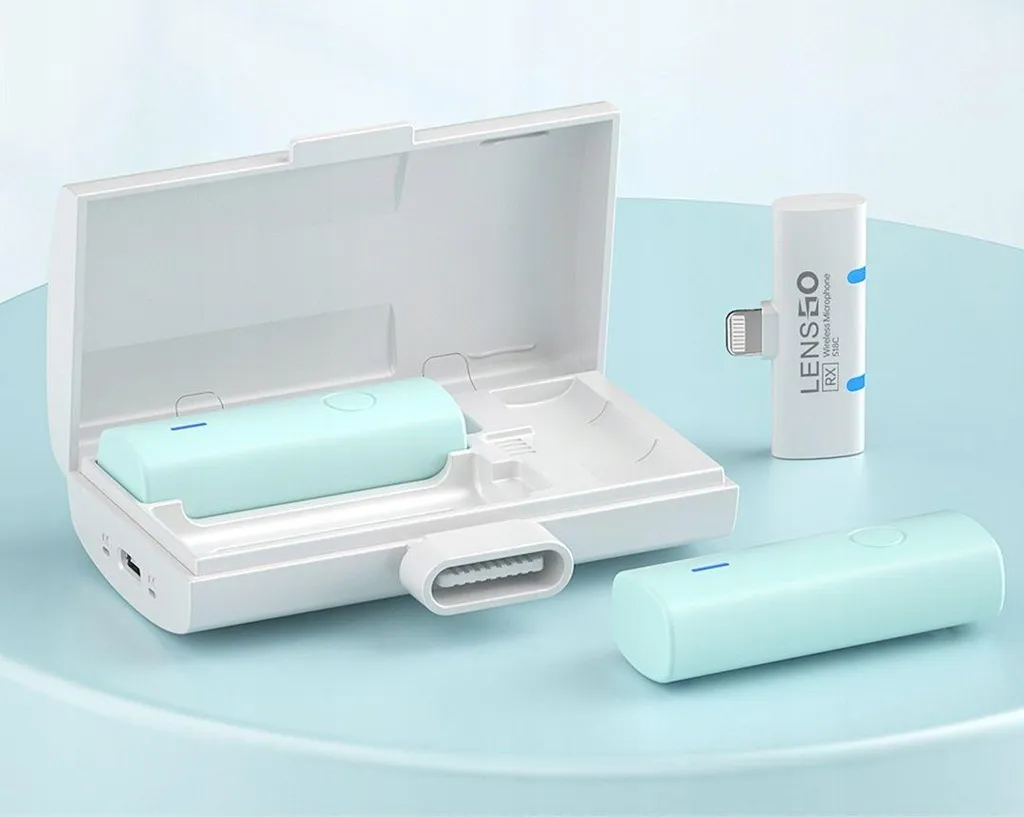 Micro cravate sans fil double avec boîtier de charge pour iPhone - 2