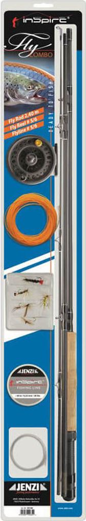 Jenzi Fliegenfischen Combo 2,40m Rute & Rolle & Schnur & Produktbild 
